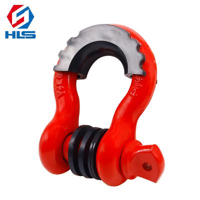 China Body 45# Carbon Steel Hot Sales Heavy Duty Forged 3/4 Inch 4.75 Ton D Ring Bow Shackle for sale