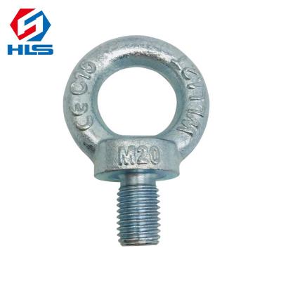 China Qingdao factory lifting fittinng electro galvanized M12 din580 lifting eye bolt for sale