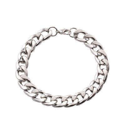 China 2021 Hip Hop Simple Stainless Steel Chain Bracelet New Personality Jewelry for sale