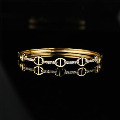 China SL-AG023 FASHION charmzeal bracelets shape 18k gold plated bracelet zircon pig nose bracelet for woman jewelry for sale