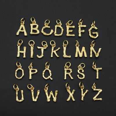 China FASHIONABLE Diy Fashion Necklace Custom Copper Gold Plated A-z Pendant Initial Alphabet Letter Pendants Necklace Jewelry SL-PC016 for sale