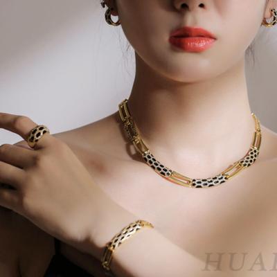 China New Style Jewelry Romantic Snake Chain Korean Style Necklace Earring Necklace Wedding Jewelry Sets SL-JSC020 for sale