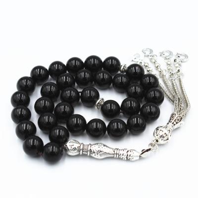 China Ethnic Islamic Agate Prayer Beads Muslim Islamic Prayer Pilgrimage Services Tezbiha Glass Beads Rosary for sale