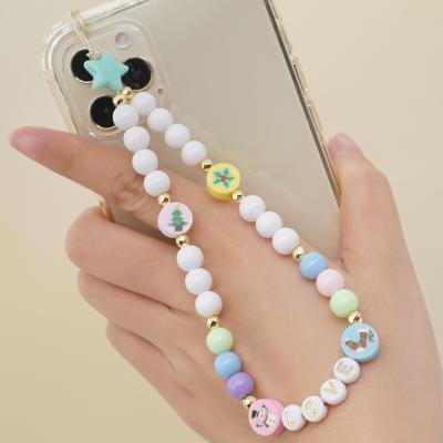 China Cute Christmas Pendant Phone Ornaments Women Phone Jewelry Mobile Phone Straps Cell Phone Chain SL-PS003 for sale