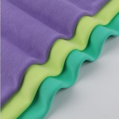 China Stain Resistant Wholesale 001# Cotton Single Side Knitted Wool Circle Fabric Thickened 100% Hoodie Fabric for sale