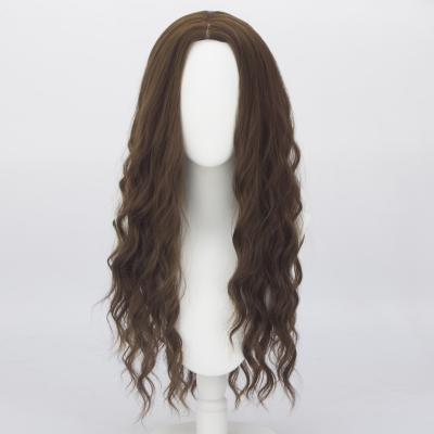 China High Temperature Fiber Bangs Shoulder Clavicle Curly Hair Wig Mechanism Synthetic Hair Wig Synthetic Long for sale