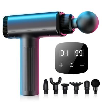 China Electric Body New Arrival Muscle Gun Massager With 6 Heads 2600mah 24V Professional Facial Massage Gun for sale