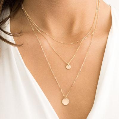 China Classic Clavicle Chain Necklace General Stainless Steel Environmental Protection Gold Daily Adjustable Necklace Women for sale