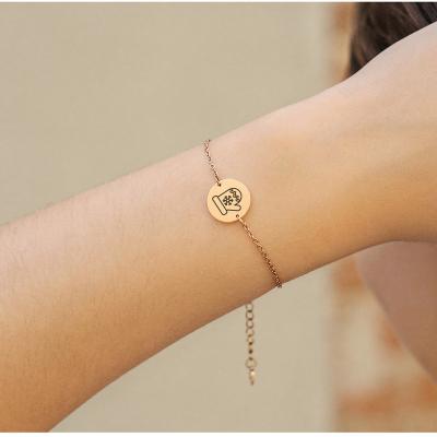 China Environmentally Friendly Minimalist Series Custom Women's Christmas Stainless Steel Jewelry Pendant Bracelet for sale