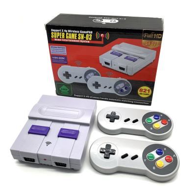 China Support 8 Players Multi Bit Game Player Mini Retro HD TV Handheld Video Game Console With 821 Games For Nes Dual Gamepad PAL&NTSC for sale