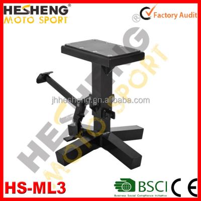 China 32cm/12.6inch Aluminum Adjustable Motorcycle Lift Table Stand Black Hardcoat HS-ML3 for sale