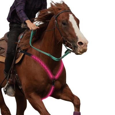 China Durable Luminous Horse Harness Blood Rope Flashing Chest Protector With Reflective Marking for sale