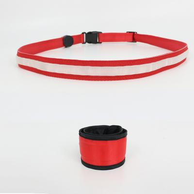 China Safety High Light Up Flash Led Posture Belt + Riding Belt/Wristbands One Set Sale for sale