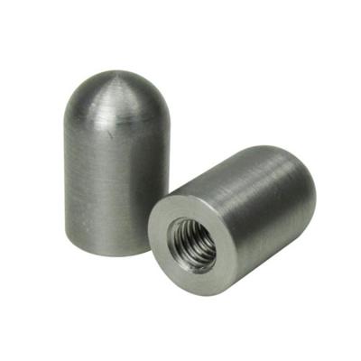 China Aluminum CNC Custom Machined Auto Parts Aluminum/Steel Long Weld on Threaded Bullets for Mounting Fenders for sale