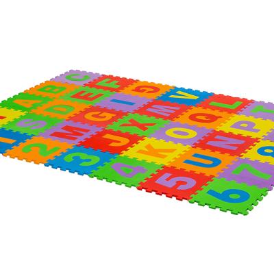 China New Designs Large Eva Foam Play Mat Alphabet Number Puzzle Mat Kids Baby Playing Foam Play Crawling Mat for sale