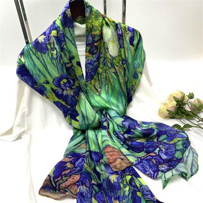 China Wholesale Hot Sale Classic Long Silk Scarf Digital Printing Scarf For Women for sale