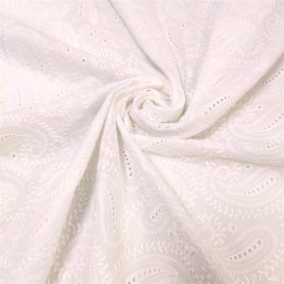 China Wholesale Customized High Quality 100 Embroidered Cotton Fabric Viable For Women for sale