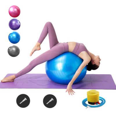 China Ice Eco-Friendly Surface 55cm PVC Stability Gym Ball Fitness Professional Anti-Slip For Home Exercise Yoga Ball for sale