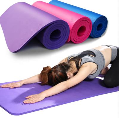 China Factory supply 10MM low price direct high quality yoga mat NBR 10MM striped eco-friendly yoga mat yoga mat for sale