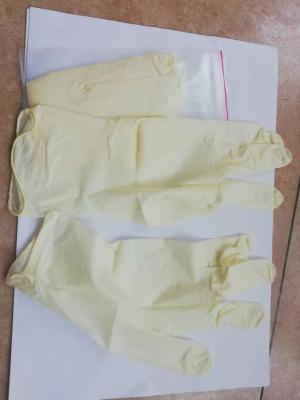 Chine Gants jetables S M L couleur de latex d'expérience de biologie de jaune de taille à vendre