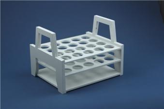 China OEM PVFE Test Tube Rack For Microwave Tube 8 Holes Te koop