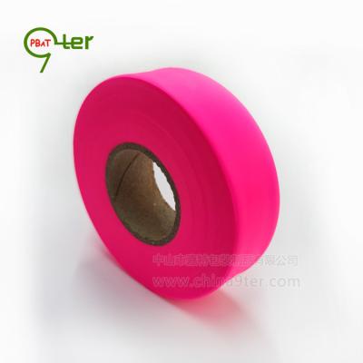 China Agriculture Available Sales U90 Glo Pink Tape Diminishing Tape Tracking Tape, 25mm*75M, 120rolls/CTN, MOQ 2 CTNs, Guangdong Factory for sale