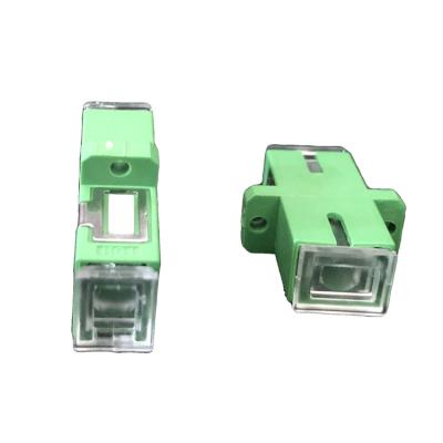 China FTTH FTTH fiber optic SC adapter singlemode simplex with transparent-cap fiber adapter for sale