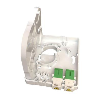 China SC APC FTTH 2 MINI BOX Port Wall Mount Fiber Optic Terminal Rosette Box for sale