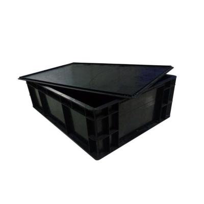 China Caja plástica estática anti del ESD del color negro durable de muchos tamaños para el almacenamiento componente del PWB en venta