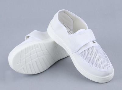 China Breathable Cleanroom Accessories , Single Net Velcro 220mm PU Esd Safety Shoes for sale