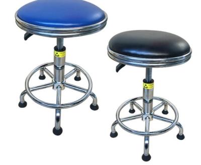 China Adjustable height ESD Stool Chair , PU Anti Static Lab Chair for sale