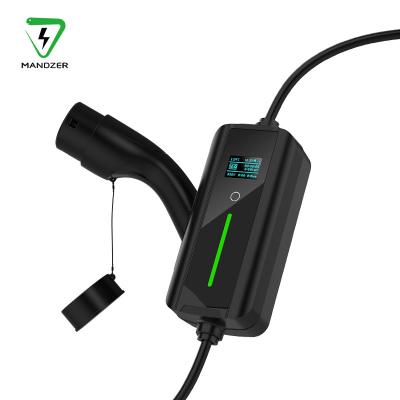 China 16A Home Ev Charging Station MANDZER Screen Display MANDZER Electric Car Ev Charger Portable Charger Type for sale