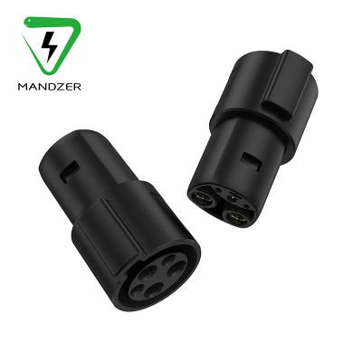 China MANDZER J1772 EVs Tesla Adapter to with Free Case Max 80A EV Charger Adapter with Anti-Drop Lock J1772 to Tesla Charging Adapter for sale