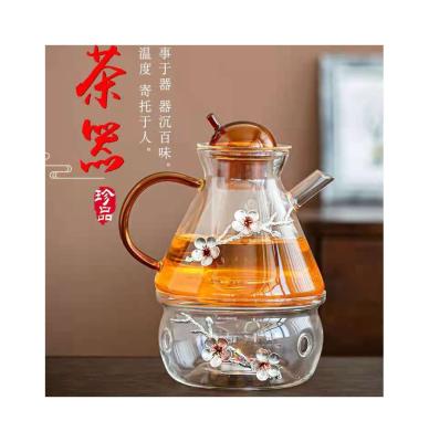 China Good Price Disposable New Type Heat Resistant Handle Glass Teapot With Lid for sale