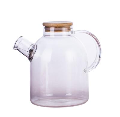 China Disposable Glass Pot With Lid Popular Glass Teapot High Quality Heat Resistant Glass Teapot for sale