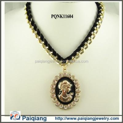 China Fashion Latest Design ALLOY Cameo Pendant Necklace Jewelry for sale