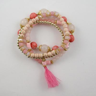 China ALLOY Wholesale Fashion Pearl Handmade Stretch Bracelet Set for sale