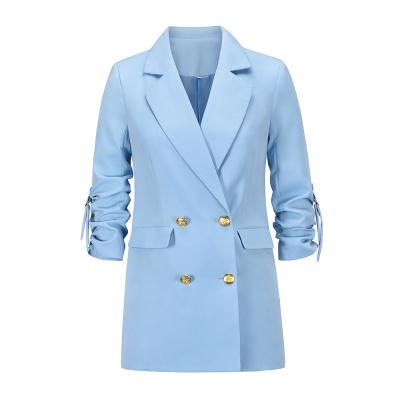 China New Fashion Temperament Autumn And Winter Jacket Suit Casual Crossed Mid Length Women Breathable for sale