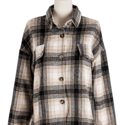 China 2021 Autumn Breathable Plaid Straight Casual Long Sleeve Shirt for sale