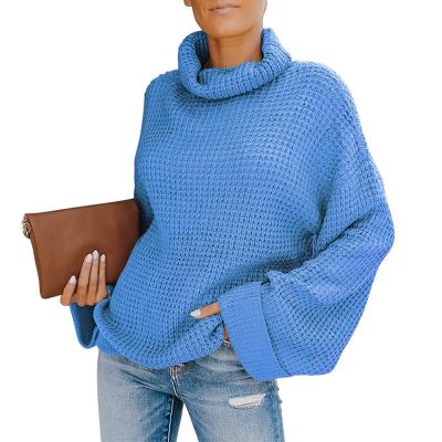 China 2021 QUICK-DRY autumn and winter new trend long-sleeved high-neck loosely knitted sweater women's clothing for sale