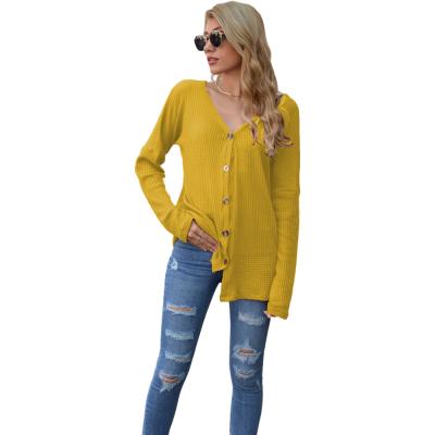 China New autumn and winter v-neck cardigan QUICK DRY long sleeve sweater knitted jacket for sale