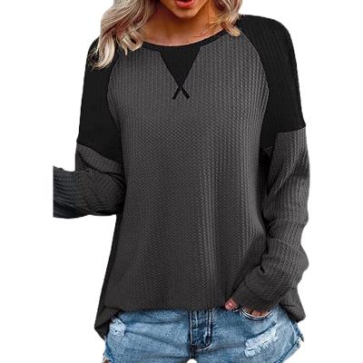 China 2021 QUICK-DRY autumn and winter new casual round neck splice long-sleeved T-shirt for sale