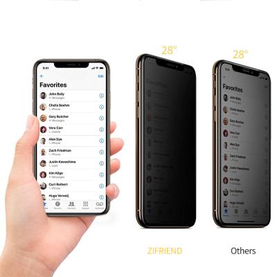 China 2.5D Privacy Full Coverage Tempered Glass For iPhone 12 Pro Xr Xs 13 Max Plus Privacy 7 8 Screen Protector For iPhone 11 Pro Max for sale