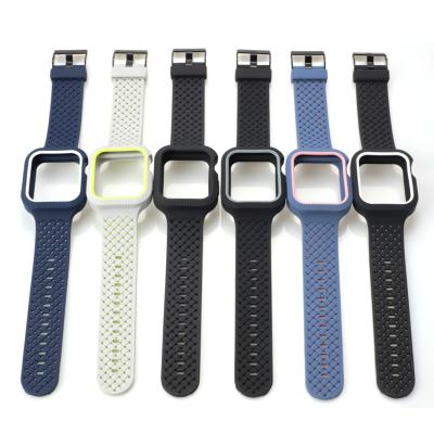 China Fanshion/sport for apple watch serie 7 bands silicone sport watch band luxury strap for smart watch bands accessories for sale