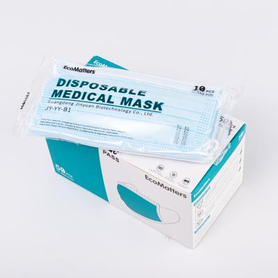 China Factory Wholesale Antibacterial 3ply Nonwoven Disposable Medical Surgical Face Mask Non Sterile With Customized Box for sale