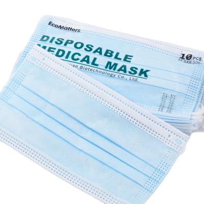 China Hot Selling Comfortable Fit Nonwoven Surgical Disposable Medical Face Shields 3 Ply Mask With Color Box for sale