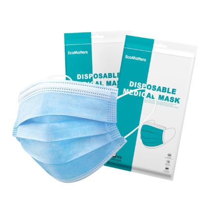 China Blue Line Comfortable Nonwoven Fit Face Mask Surgical Face Mask Disposal Nonwoven Medical Mask With FFP2 for sale