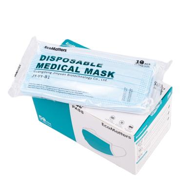 China Factory Price 3 Ply Dustproof Medical Surgical Disposable Face Mask Wholesale Earloop 3 Layers for sale