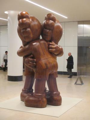 China Odorless Fine Natural Wood Art Sculptures Collectible Cartoon Character Design for sale