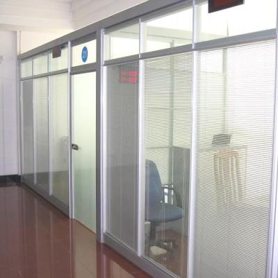 China Easy Installation Silver Anodized Aluminum Partition And Double Glass Partition For Office Hotel And Hospital for sale